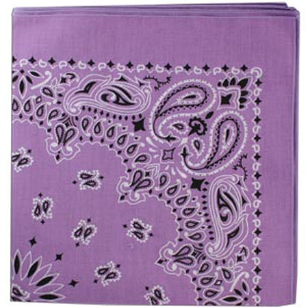 BANDANNA Paisley Lavendar 12pk