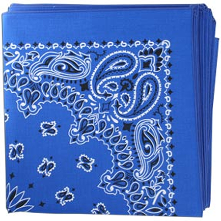 BANDANNA Paisley Royal 12pk