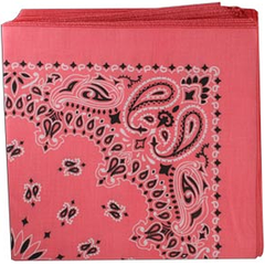 BANDANNA Paisley Strawberry 12pk