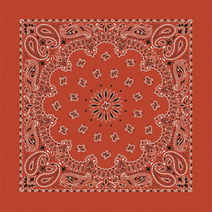 BANDANNA Paisley Terracotta 12pk