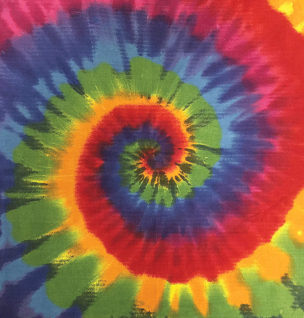 BANDANNA Tie Dye Rainbow 12pk