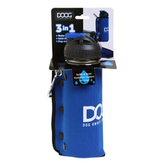 Doog Dog 3-in-1 Water Bottle and Bowl Blue 3″ x 4.5″ x 11″ – BB3IN1