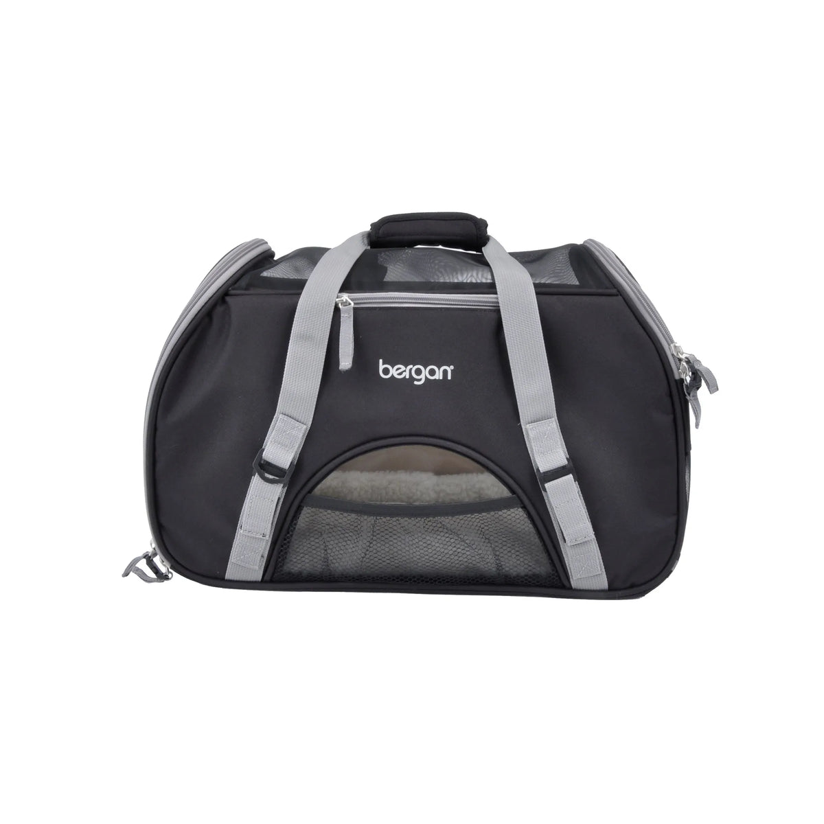 Bergan Pet Comfort Carrier Large Black / Gray 19″ x 10″ x 13″ – BER-88918