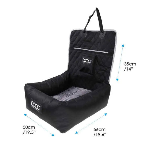 DOOG Pet Car Seat Black 19.5″ x 19.6″ x 14″ – CARSEAT01