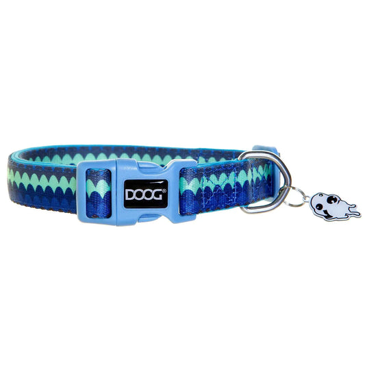 DOOG Neoprene Dog Collar Pluto Extra Small Blue/White Polka Dot – COLN1-XS