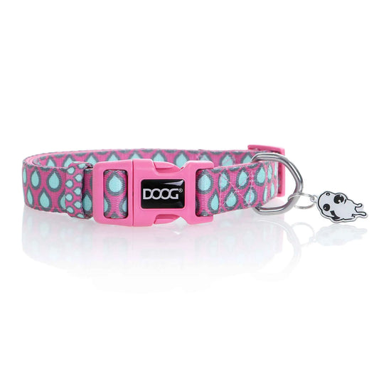 DOOG Neoprene Dog Collar Luna Medium Pink/Blue – COLPTD-M