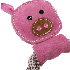 DOOG Country Tails Dog Toy Pig Rope Ring 5.51″ x 1.18″ x 9.44″ – CTRR01