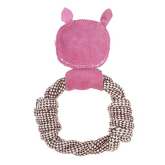 DOOG Country Tails Dog Toy Pig Rope Ring 5.51″ x 1.18″ x 9.44″ – CTRR01