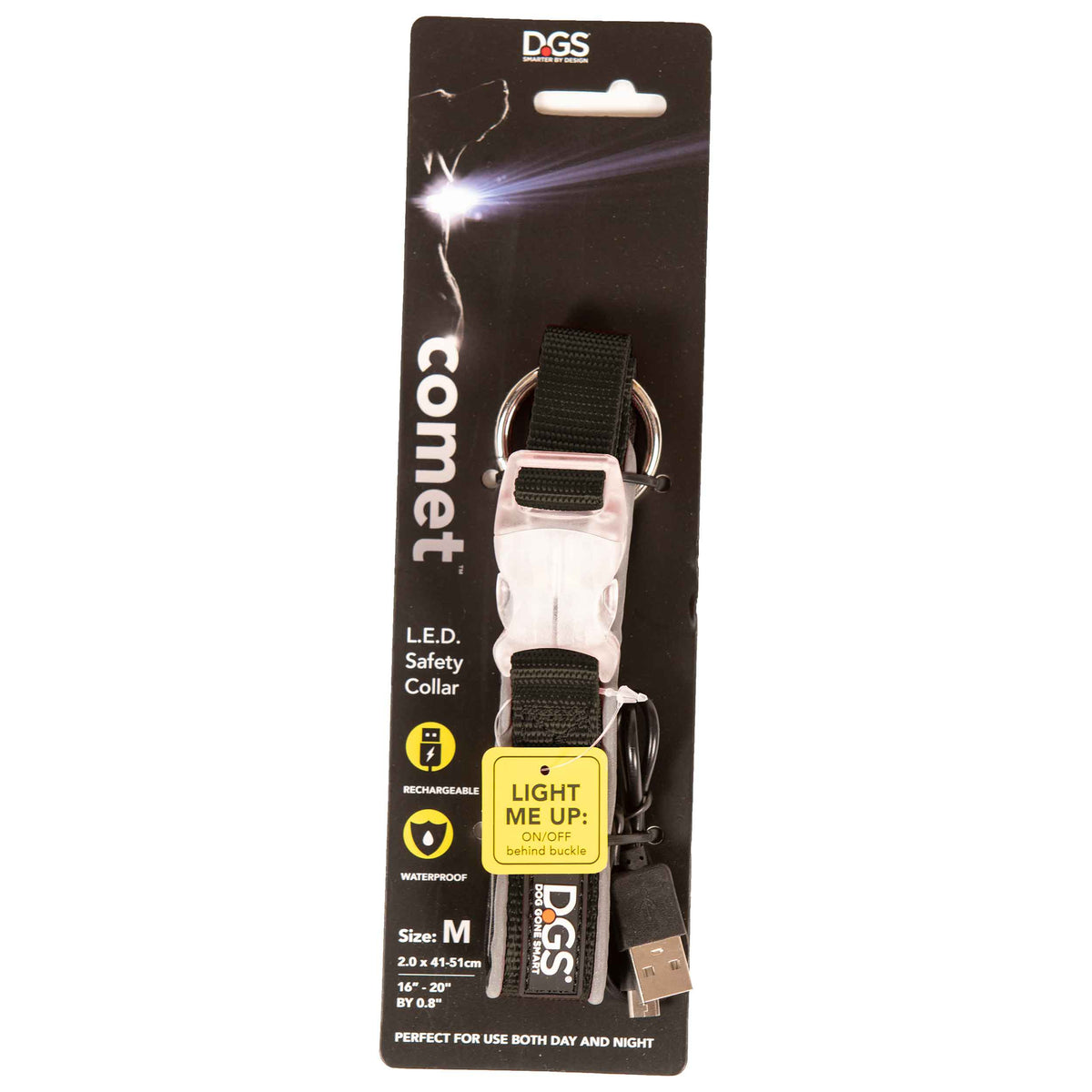 Comet Rechargeable Light Up Dog Collar