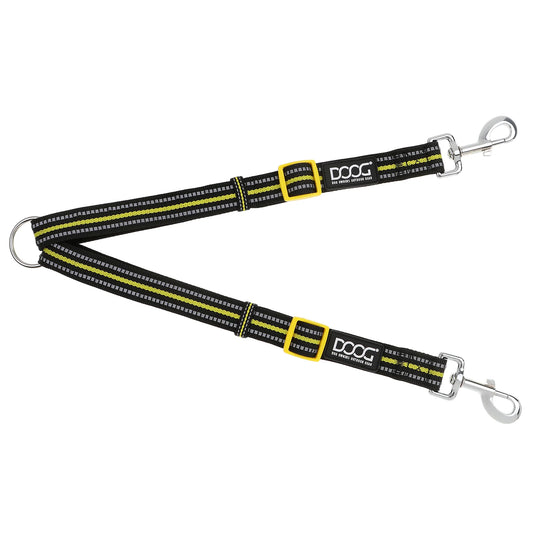 Doog Dual Walker Leash Bolt Black/Yellow – DWLEASH-BOLT