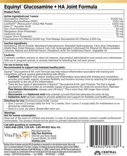 Vita Flex Equinyl Glucosamine Joint Formula with Hyaluronic Acid, 60 Day Supply