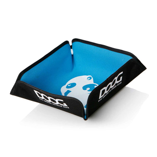 DOOG Foldable Dog Water Bowl Blue 2.75″ x 2.75″ x 2″ – FB01