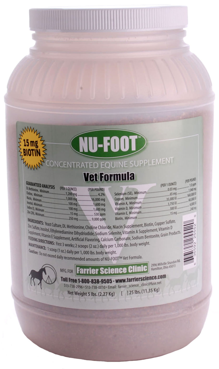 Nu-Foot Conc Vet Formula, Green Label, 5 lb