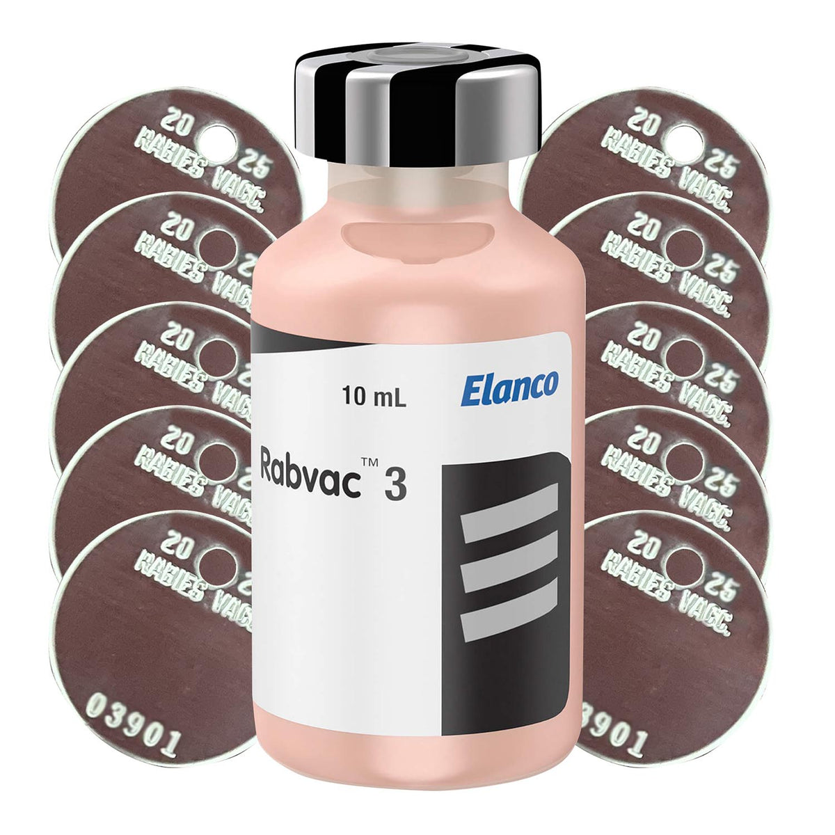 Rx RabVac 3 10ml killed rabies Kit with Tags