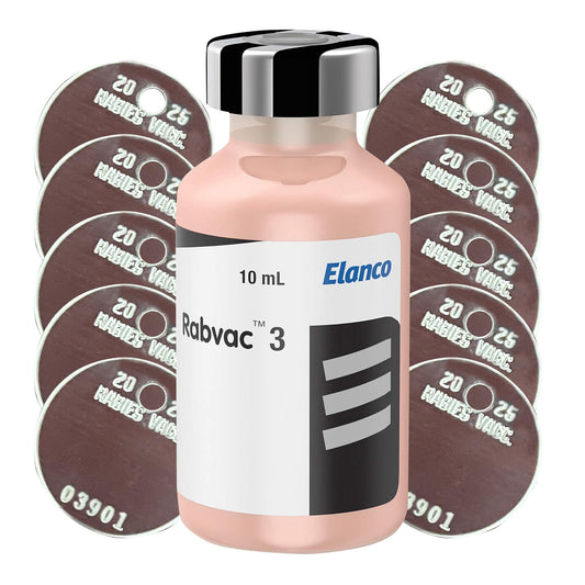 Rx RabVac 3 10ml killed rabies Kit with Tags