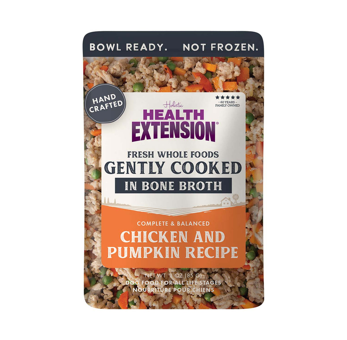 Gently Cooked Chicken & Pumpkin Recipe Pouches for Dogs-3oz