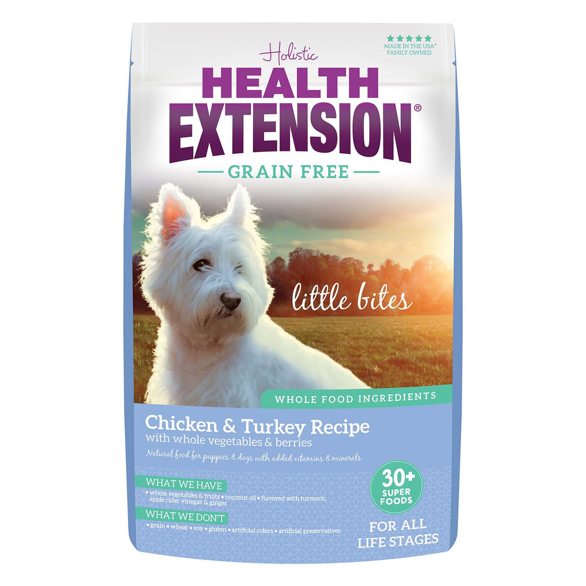 Health Extension Grain Free Chicken & Turkey Little Bites Dry Dog Food 3.5lb
