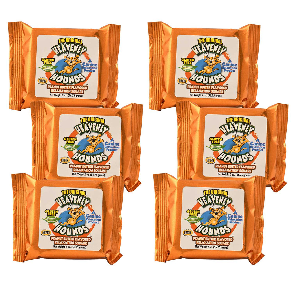 Heavenly Hounds Relaxation Squares for Dogs, 6 pack