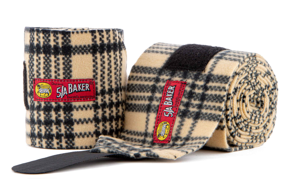 4-pk Bakerfleece Polo Wraps Color: Tan/Black