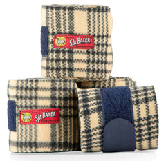 4-pk Bakerfleece Polo Wraps Color: Navy Plaid