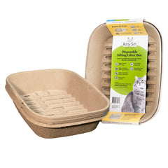 Kitty Sift (Set of 2 Litter Boxes & 1 Sifting Liner)  Sifting, Disposable Cat Litter Box, Jumbo