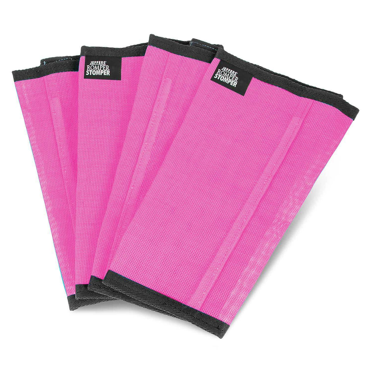 Jeffers Equine Romper Stomper Fly Boots for Horses, Pink, Small, Breathable Mesh Horse Leg Protection Leggings, Adjustable, Chemical Free, Easy Clean, Reduce Stomping, Equine Accessories - 4 Pack