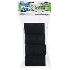4-Pack Tough Flex Bandages, Black