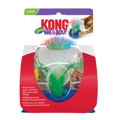 KONG Bat-A-Bout Glow Aquarium - Light-Up Cat Toy with Feathers & Catnip