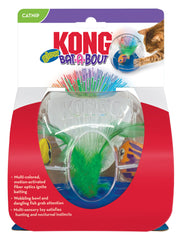 KONG Bat-A-Bout Glow Aquarium - Light-Up Cat Toy with Feathers & Catnip
