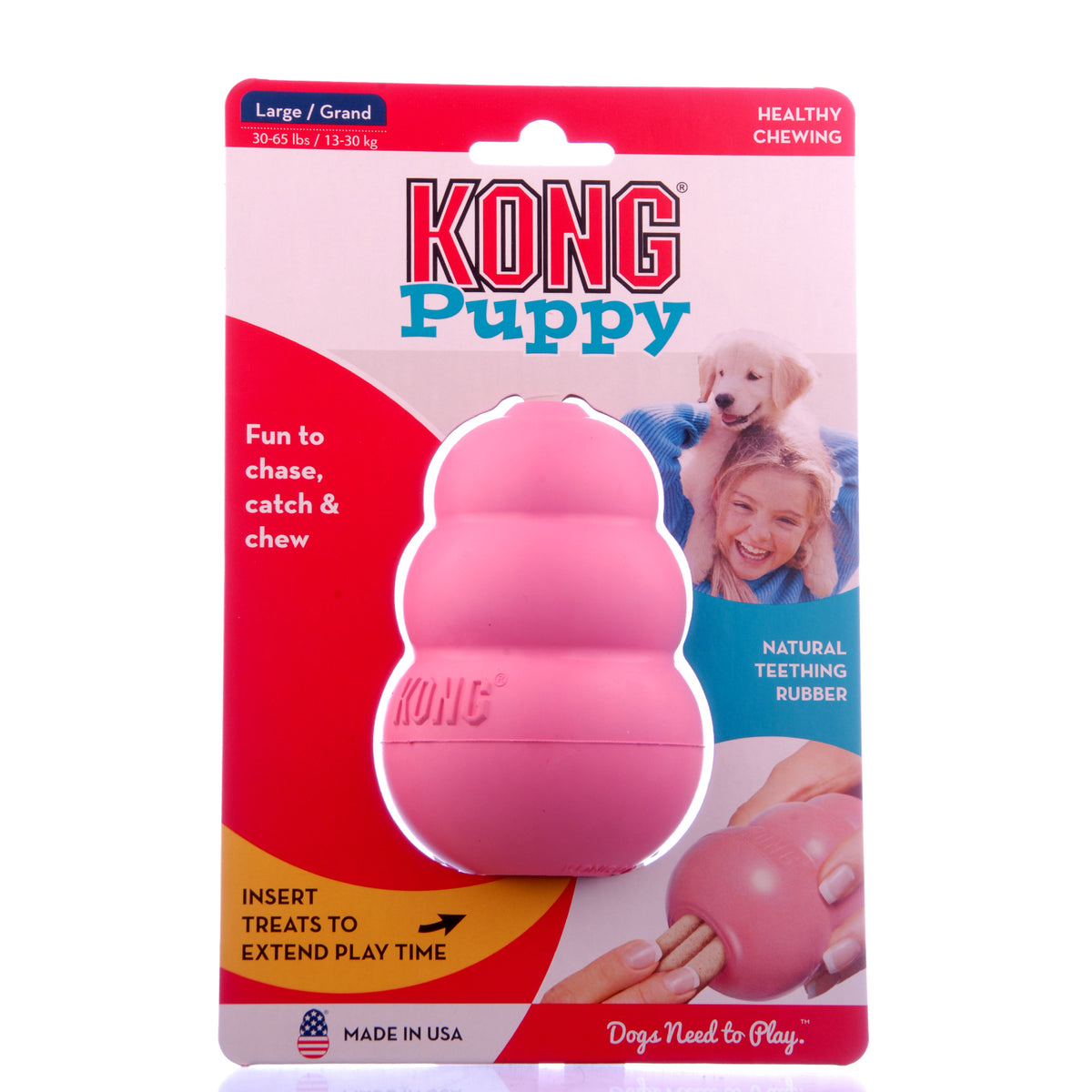 Puppy KONG Large – Soft, Stuffable Teething Toy for Puppies