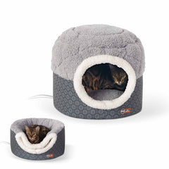 K&H Pet Products Thermo-Pet Nest Heated Cat Bed Gray 18″ x 15″ x 14″ – KH100546488