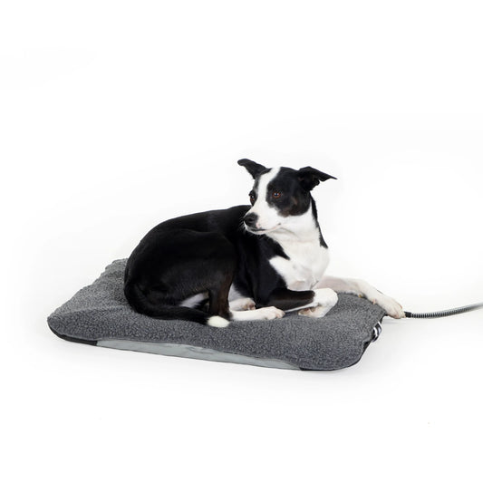 K&H Pet Products Lectro-Soft Outdoor Heated Pet Bed Medium Gray 19″ x 24″ x 1″ – KH100546593