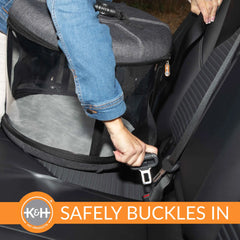 K&H Pet Products Mod Capsule Soft-Sided Pet Carrier for Cats Gray 17″ x 17″ x 15.5″ – KH100550184