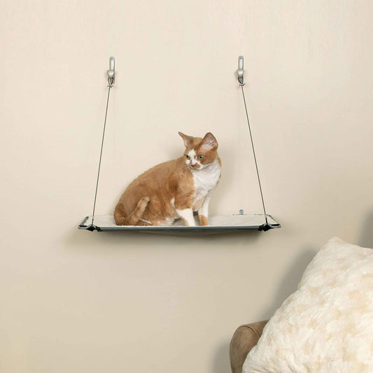 K&H Pet Products Wall Mounted Cat Shelf Single Level Natural 23″ x 12″ x 20″ – KH100550189