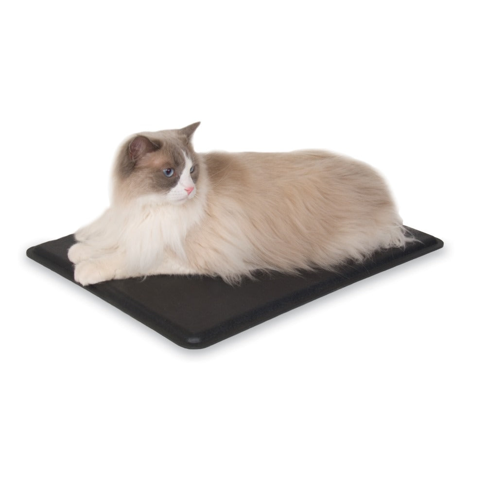 K&H Pet Products Outdoor Heated Kitty Pad Black 12.5″ x 18.5″ x 0.5″ – KH3093