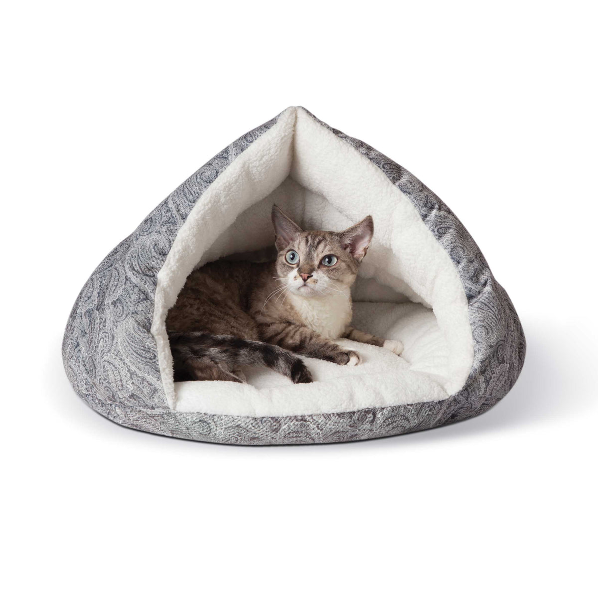 K&H Pet Products Self-Warming Kitty Hut Gray 19″ x 18″ x 18″ – KH3490