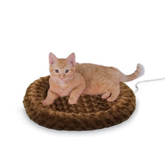 K&H Pet Products Thermo-Kitty Fashion Splash Bed Mocha 16″ x 16″ x 2″ – KH3601