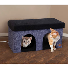 K&H Pet Products Thermo-Kitty Duplex Navy Blue 12″ x 24″ x 12″ – KH3822