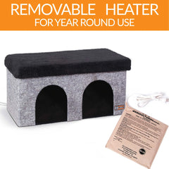 K&H Pet Products Thermo-Kitty Duplex Gray 12″ x 24″ x 12″ – KH3823