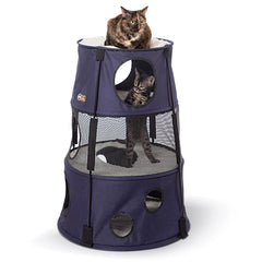 K&H Pet Products Kitty Tower Dark Denim 22″ x 22″ x 30″ – KH4945