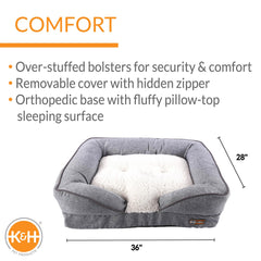 Pillow-Top Orthopedic Lounger Sofa Pet Bed