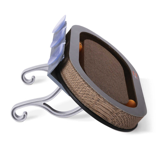 K&H Pet Products Universal Mount Kitty Sill with Cardboard Track Brown 14″ x 24″ x 13″ – KH9075