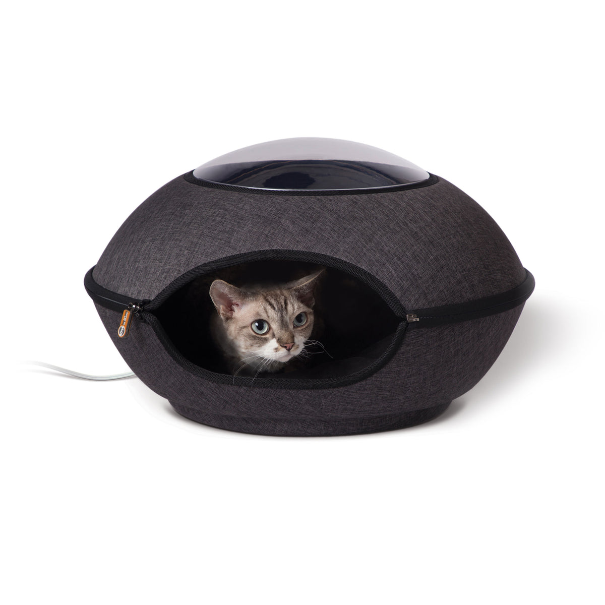K&H Pet Products Thermo-Lookout Cat Pod Gray 21″ x 21″ x 7.5″ – KH9386