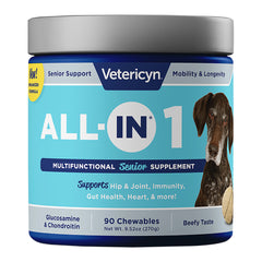 ALL-IN Senior Formula, 90 ct, Brownish Orange, Bacon and Cheese with Liver Pwd