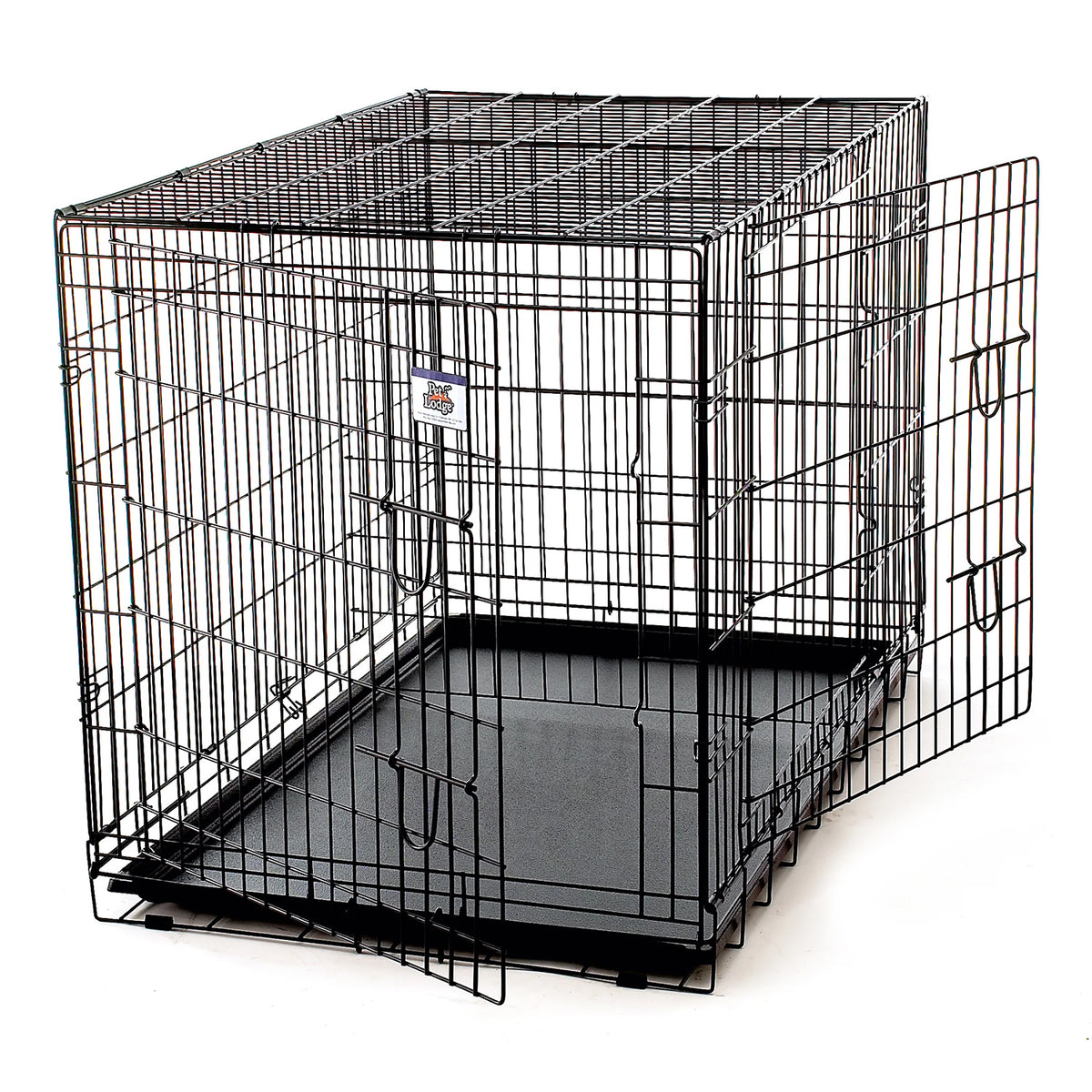 Giant Double Door Wire Dog Crate, Blk