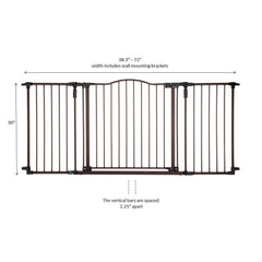Deluxe Décor Wall Mounted Pet Gate