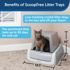 PetSafe ScoopFree Ultra Second Generation Self-Cleaning Cat Litter Box Gray 27.6″ x 19.1″ x 16″ – PAL00-16806