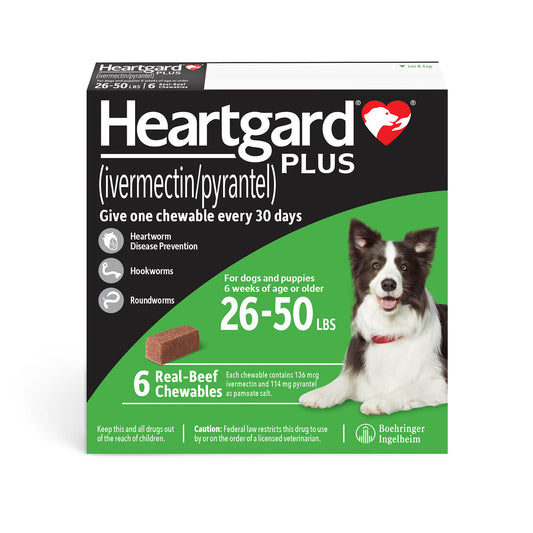 Heartgard Plus para perros, 6 meses, 12-23 kg, con receta médica