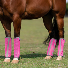 Professional's Choice Deluxe Fly Boots 4 pack, Medium, Pink