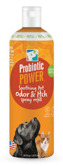 P2 Probiotic Power Pet Odor & Itch Refill – Dog, Cat, Puppy, Kitten Grooming Spray, Deodorizer, Litter Box Freshener, Hot Spot Spray, Coat, Bedding, Kennel, Carrier, Travel – 16 oz